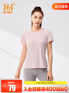 361° Womens Sport T-Shirt Lightweight Breathable Short Sleeve Fitness Yoga Wear Summer 2025 round Neck Running Gear