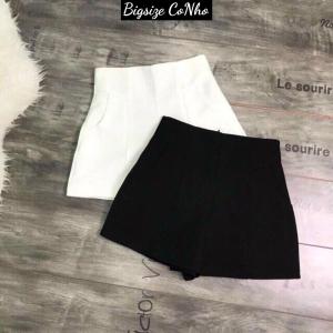 Quần đùi nữ Bigsize lưng cao che bụng phối áo crotop cực đẹp Q1