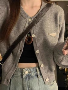 HUOLISI | Retro Lazy Fashion Black Raccoon Velvet Knit Cardigan
