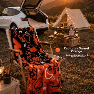 OU PONT | Fleece Thickened Outdoor Camping Leisure Nap Blanket