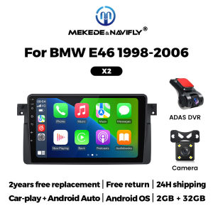 Navifly Wireless Carplay Car Radio For BMW E46 M3 X5 1998-2006 Multimedia Video Player GPS WIFI BT FM Audio Stereo 2DIN NO DVD