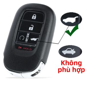 Chìa Khóa Điều Khiển Từ Xa Thông Minh KEYECU 433MHz 4A Dành Cho Honda CR-V Civic HR-V Pilot Accord 2022-2024 Mã FCC: KR5TP-4 Chất Liệu ABS