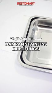 Rectangular Tray / Nampan Saji Makanan 26.5 cm RESTOMART Stainless (0817084)(F0)
