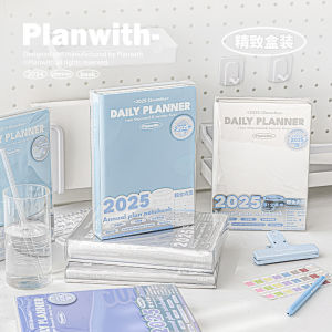 Ohaya | Planwith 2025 Schedule Book ตลอดทั้งปีวางแผนสมุดปกหนังจองรายสัปดาห์/แผนรายวัน/สมุดบันทึกคู่มือรายเดือน