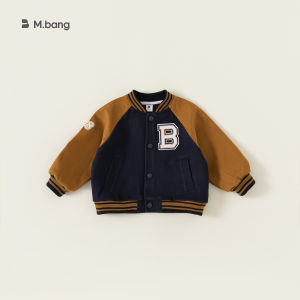 American Style Baseball Jacket Boys Retro Patchwork Color Shoulder Sleeve Open Cardigan Cool Baby Childrens Outerwear Coat