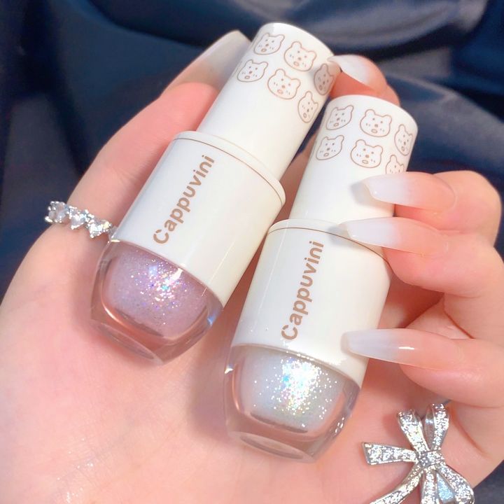 พร้อมส่ง Cappuvini อายแชโดว์กลิสเตอร์เนื้อลิควิด อายแชโดว์ไฮไลท์ กันน้ำ กันเหงื่อ ติดทน ประกายระยิบ Glitter Liquid Eye Shadow