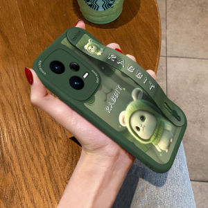Cute Rabbit Silicone Phone Case with Wristband Full Cover Protection for Xiaomi Redmi Note12 pro Note13 Womens New Model Anti-Fall