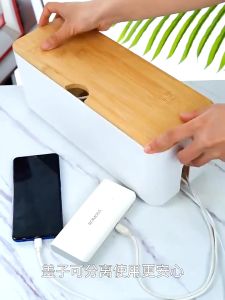 กล่องจัดระเบียบสายไฟ พร้อมฝาปิด กันฝุ่น มีหลายขนาด กล่องพลาสติกเก็บสายไฟ