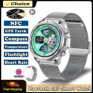 New Bluetooth Call Compass Smart Watch Men Women AMOLED HD Large Screen Heart Rate NFC IP68 Waterproof GPS Sports Smart Watch