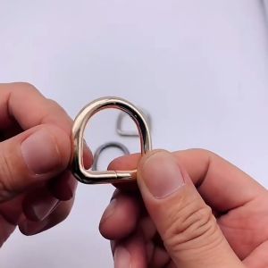 Epeach 1pc D Buckle Ring Bag Purse Alloy Spring Buckle Rings Leather Bag Accessories Webbing Strap Fastener D E0012