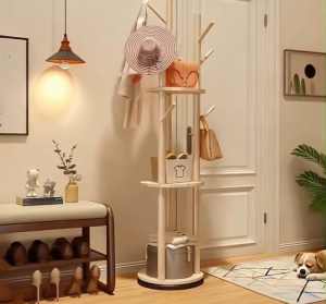 Rotating bag and hat rack umbrella rack clothes rack hat and garment storage rack clothes drying rack