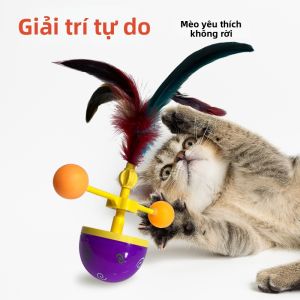 HUIYANGXU | Rotating Teaser Feather Ball Cat Toy
