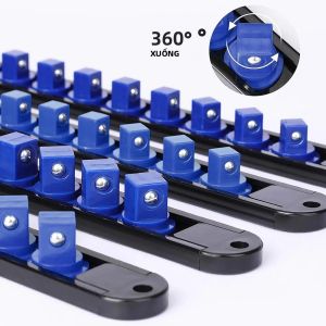 Chất Lượng Cao Cấp 360 ° Giá Đỡ Ổ Cắm Xoay Giá Đỡ Trượt Giá Đỡ Tay Áo Cho Ổ Cắm 1/4 3/8 1/2 - Dụng Cụ Sắp Xếp Lưu Trữ Dụng Cụ