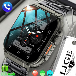 Lige 2023 đồng hồ thông minh không thấm nước nam và nữ AMOLED HD màn hình 600 mAh pin lớn Bluetooth cuộc gọi nhịp tim màn hình 100 + thể thao thể dục theo dõi smart watch