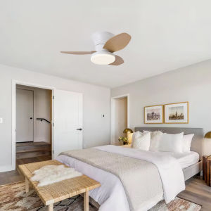 25 Ceiling Fan with Light and Remote LED Ceiling Fan with 3 Fan Bladesfor Indoor Bedroom Living Room Dining Room Kitchen