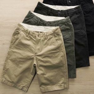 Mens Summer Sporty Loose Fit Cotton Cargo Shorts with Multiple Pockets Casual High Waist Straight Leg Workwear Trendy Brand
