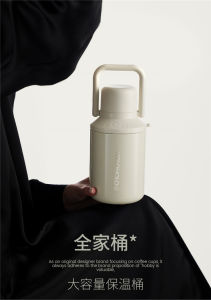 กระบอกน้ำถังครอบครัว HOLOHOLOถ้วยใส่นม316L สแตนเลสถ้วยชาที่ใช้ในบ้านถ้วยเก็บอุณหภูมิความจุมาก