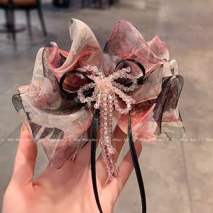 French Lace Butterfly Knot Duckbill Hair Clip Womens Floral Half Updo Hair Accessories Fresh out New Style Fashionable Hair Grips