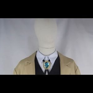 Anime Bungo Stray Dogs Dazai Osamu Cosplay Costume Long Coat Jacket Trench Wig Suits Uniform Halloween