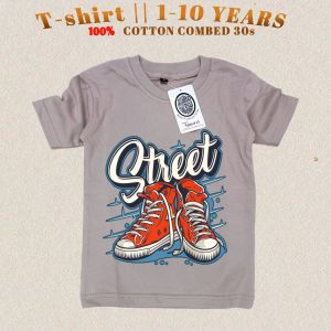 Baju Kaos Anak Laki Laki motif Sepatu URBAN STREET usia 1-10thn bahan katun 30s