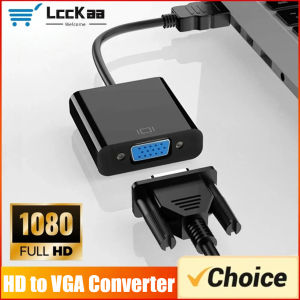LccKaa | HDTV To VGA Adapter High Speed HDMI-compatible To VGA Converter Male To VGA Female HD Scaler Video Cable Cord for PC Laptop