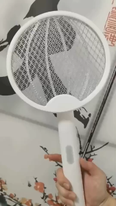 2 in 1 Electric Mosquito Racket with LED USB Rechargeable Raket Nyamuk Elektrik