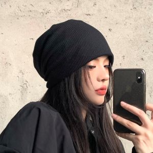 Extra Large Knitted Wool Hat for Women Casual Style Winter Warm Ideal for Round Faces Mens Trendy Dome Shape Hat
