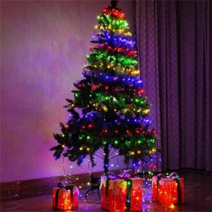1PC 2M400LED USB Christmas Tree String Lights8 lighting modesleather line wreath decoration light holiday atmosphere lighting