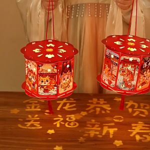 Đèn lồng handmade bằng giấy có đèn led trang trí trung thu rằm tháng tám đám cưới lễ hộinhà cửa