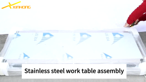 XINHONG Stainless Steel Table Kitchen Prep Table Heavy Duty 2-tier table 304 Stainless Kitchen Rack Storage Shelf Stainless Kitchen Table Rack Easy To Clean