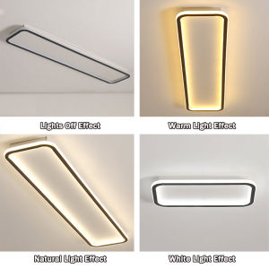 White Square 40-120CM ultra-thin 3CM long strip LED ceiling light eye protection light adjustment brightness/color ceiling mounted track light
