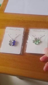 Crystal 4 Four Leaf Leaves Clover Pendant Necklaces Lover Birthday Gift Quality Fashion Jewelry Dropshipping Charm Girl