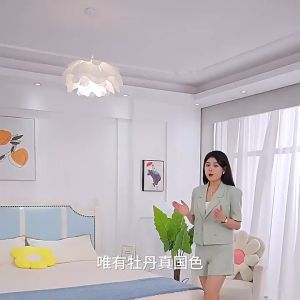 Đèn Thả Trần Hình Hoa Hồng Bằng Acrylic Thanh Lịch Trang Trí Phòng Ngủ Phòng Khách