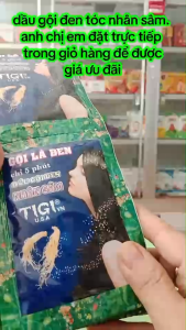 dây 10 gói DẦU GỘI ĐEN NHÂN SÂM TIGI VN GÓI 23 ML Gội là đen chỉ trong 5 phút