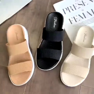 New Comfortable Sporty Flat Sandals Slip Resistant Slides Soft Sole Women Slippers