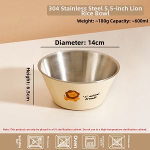 Child Friendly Anti-drop Heat Resistant Rice Bowl