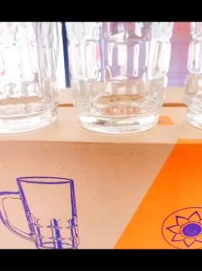 CHÍNH HẢNG Bộ 6 cốc thủy tinh 320 ml LOTUS GLASS Việt Tiệp VTC50 dùng uống bia có quai trong suốt cao cấp