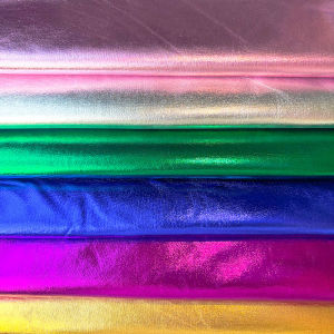 59in X 19in Stretch Shiny Gold Foil Bronzing Spandex Fabric Glossy Material for DIY Stage Cosplay Costume Dress Background Decor