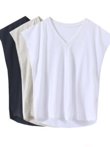 เสื้อยืดคอกว้างแขนสั้นผู้หญิงฤดูร้อน 2025 ฤดูใบไม้ผลิและฤดูร้อนใหม่ ทรงหลวมสบายๆ ลำลอง เสื้อตัวบนแฟชั่น