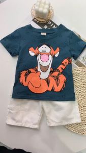 0-5 years kid clothes boy cotton Newborn 2Pcs Casual baju kanak kanak lelaki Cartoon Children clothing suits