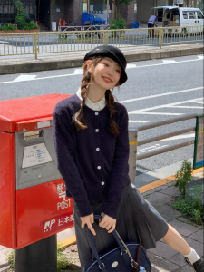NIHAOKANONG | Áo Sweater Knit Boucle Cổ Tròn Đa Màu
