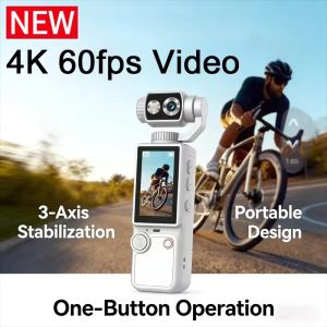 2026 New 4K HD WiFi Sports Wearable Q8 Action Camera with Lanyard Tripod and USB Charging Cable Portable Camera For Travel Vlogging