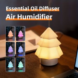 1PC Christmas Tree Shaped Aroma Diffuser Colorful Ambient Light Ideal choice For Christmas And New Year Gifts of air humidifier