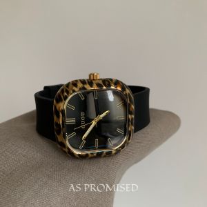 LIBIS | Stylish Leopard Print Square Large Dial Watch Waterproof
