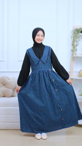 Baju kodok anak cewek overall anak perempuan gamis overall Remaja set Tunik lengan panjang cutetrik