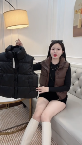 [DEAL SỐC] Áo phao Gile Da dáng ngắn nữ  Áo Gile nữ crt chất da mềm mịn có size mã 5