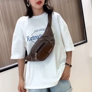 กระเป๋าหนังคาดอก คาดเอวแบบหนัง ช่องเยอะทรงเท่กระเป๋าชาย หญิง  มีให้เลือกสี ใส่โทรศัพท์ได้