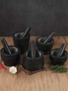 Old Style Manual Garlic Smasher Natural Granite Kitchen Tool for Grinding And Crushing Garlic And Medicinal Herbs Home Use