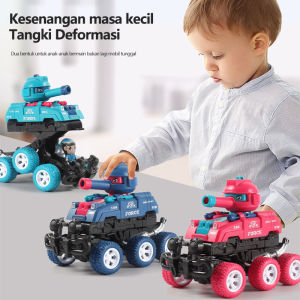 FUNToy Mainan Mobil PREMIUM Militer Tank Inertia Monster Zap 6 Roda 2 Peluru Gado anak anak