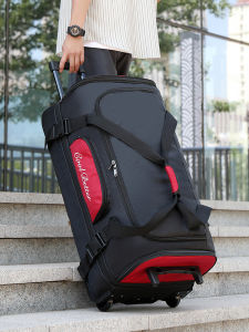 Large Capacity Foldable Luggage Bag Travel Bag Clothes Storage Bag for Air Cargo Double Shoulder Strap Fashionable Trendy Backpack